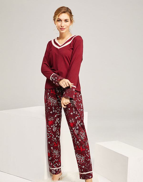 波尔多之夜系列秋冬家居服套装CJ9201C产品介绍