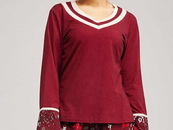 波尔多之夜系列秋冬家居服套装CJ9201C展示