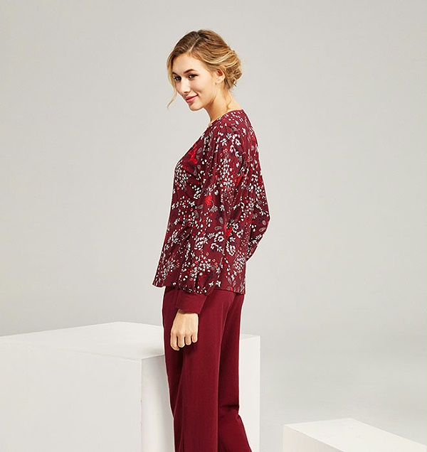 波尔多之夜系列秋冬家居服套装CJ9201B展示