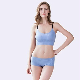 无钢圈带胸垫薄款运动一体式文胸 CB812B