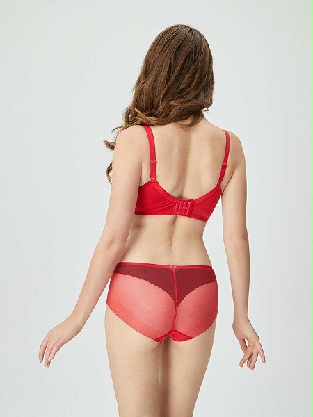 新腰果花3/4杯无耳仔薄款文胸套装CB9203B2+CB9203K