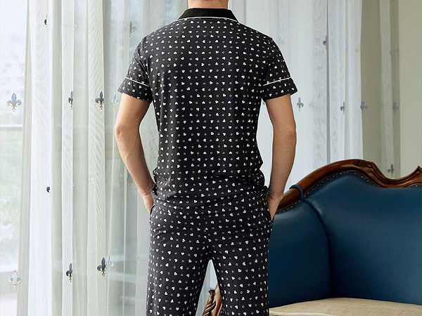 印花男士家居服套装